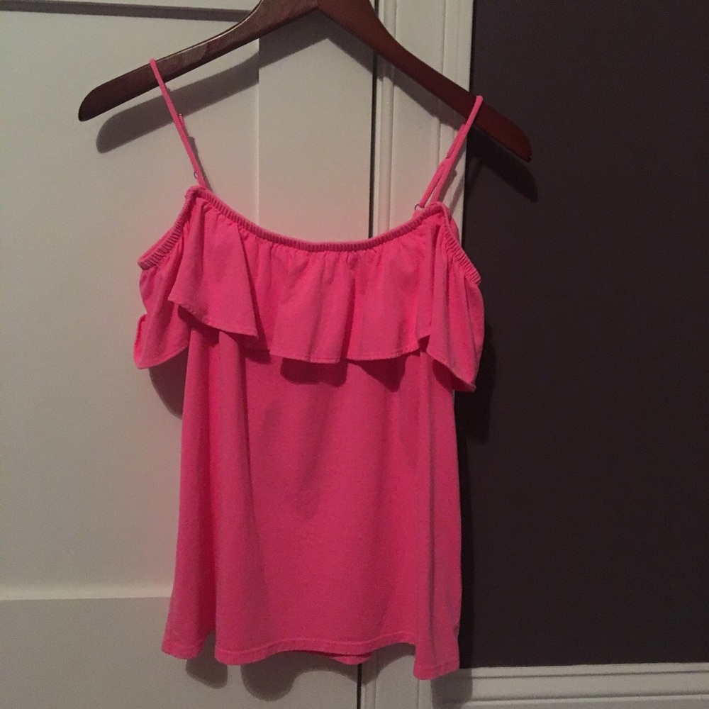 PINK LILLY PULITZER OFF THE SHOULDER TOP
